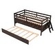 preview thumbnail 28 of 33, Twin Size Low Bunk Bed with Storage Drawers and Trundle, No Box Spring Needed