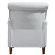 preview thumbnail 21 of 28, 27 Inch Seat Wide Chenille Accent Chair - Springs Cushions & Retro Wooden Legs