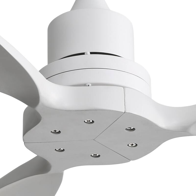 Sofucor 52 Inch Noiseless Ceiling Fan with Dimmable LED Light and Remote, 3 Solid wood Blades,Reversible DC Motor