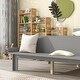 preview thumbnail 26 of 26, Stylish Twin/ Full Size Platform Bed Frame with Footboard Bench and 2 Storage Drawers, Pine Wood Platform Bed Frame for Bedroom