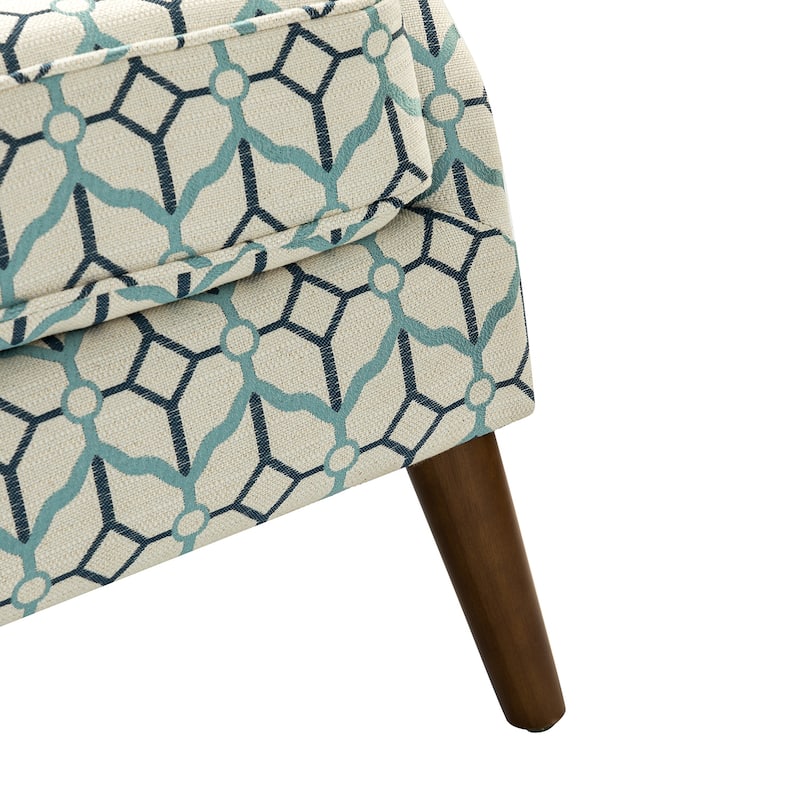 Nikolaus Armchair with Floral Fabric Pattern Set of 2 by HULALA HOME