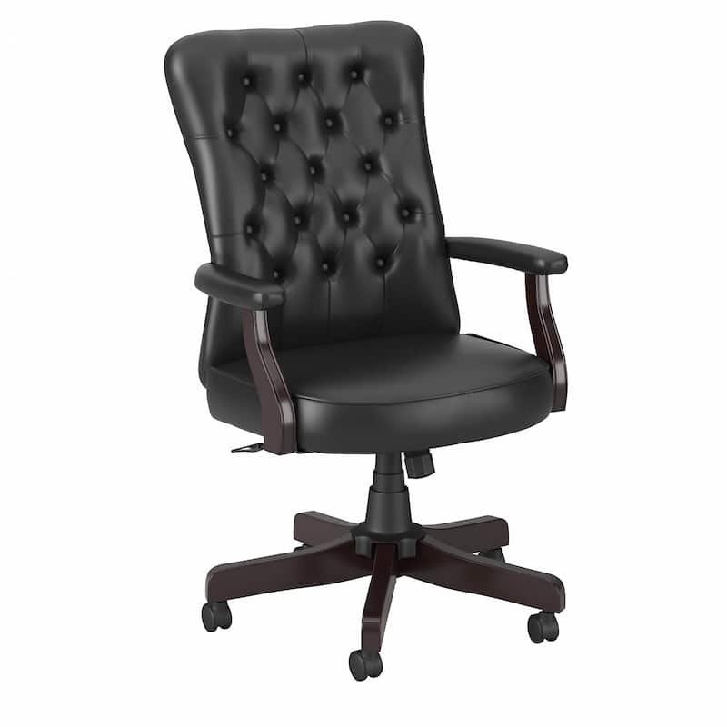 Key West High Back Tufted Office Chair with Arms by Bush Furniture