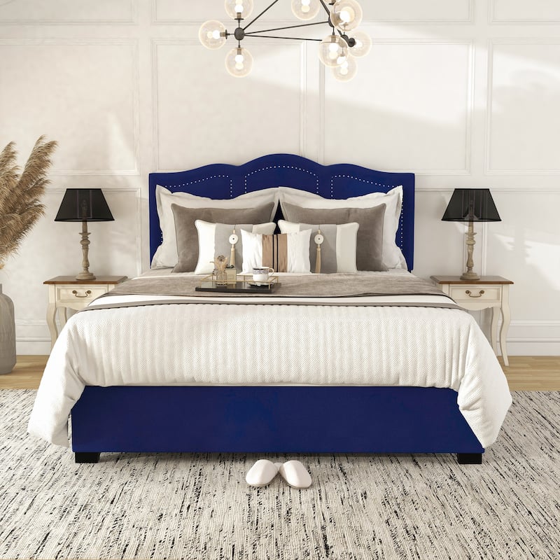 Furniture of America Dustir Art Deco Upholstered 4-drawer Platform Storage Bed