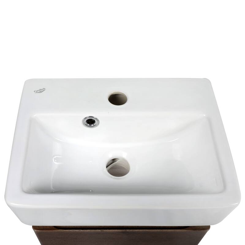 Modern Wall-Mounted Bathroom MINI-Vanity with Washbasin | Comfort Collection mirror Simple 24" included