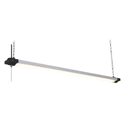Mercer 46-in W Integrated LED Silver Linkable Plug-in Utility Shop Light with WIFI - 46-in W x 2.75-in H x 3.5-in D