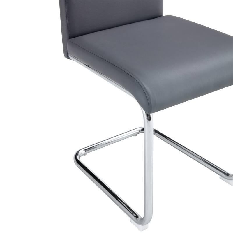 4 Piece Dining Chair with Thick Cushions Metal Legs Scratch-Resistant Plastic Feet for Dining Room Kitchen Bedroom Living Room