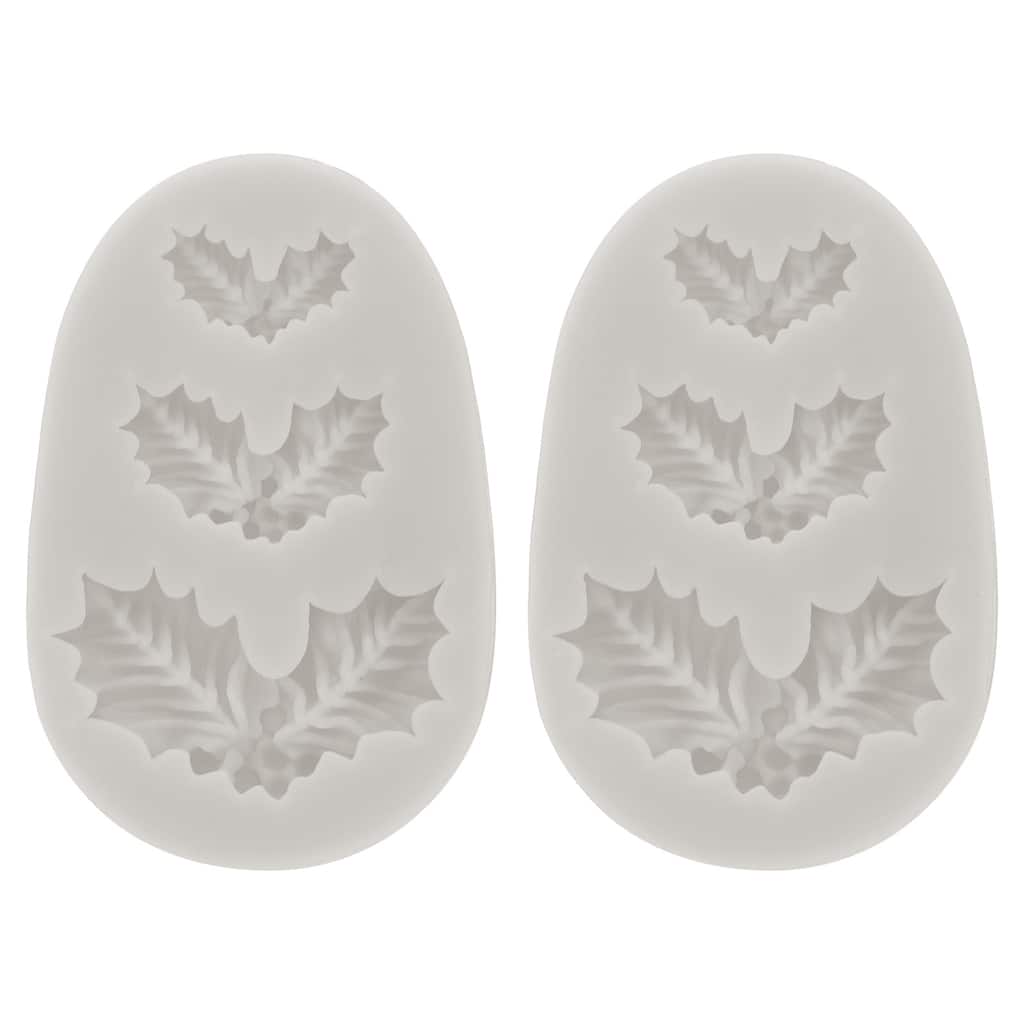 2pcs Polymer Clay Mold, Fondant Mold Leaves Mold Silicone