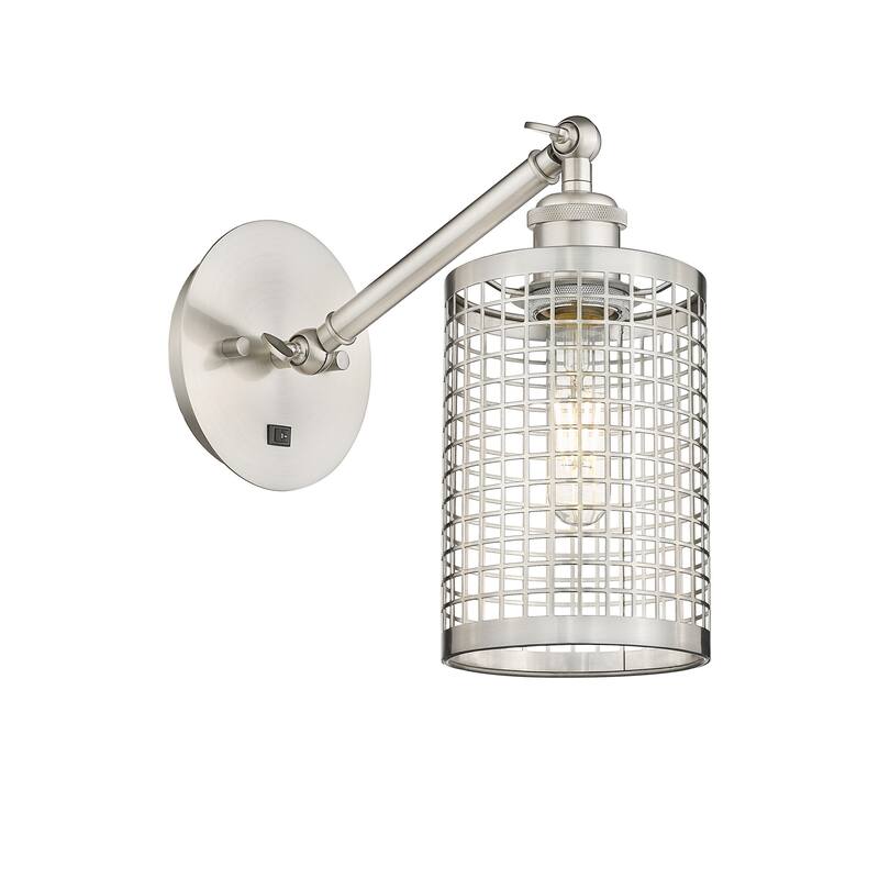 Innovations Lighting 317-1W-12-5 Nestbrook Sconce Nestbrook 12" Tall - Satin Nickel