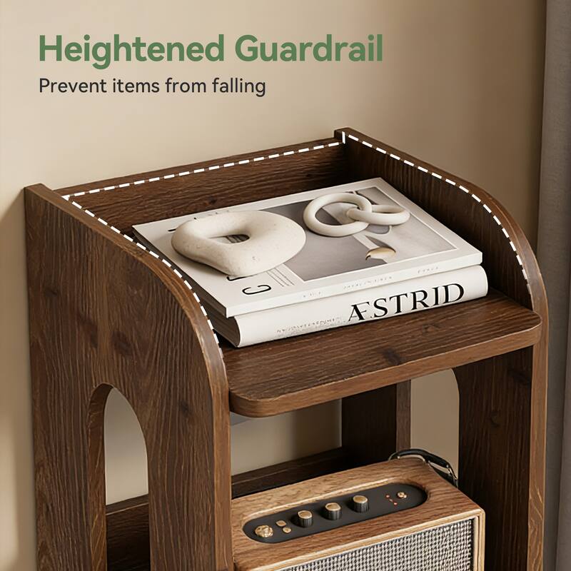 6 Tier Solid Wood Bookshelf, 70.87-Inch Tall Narrow Bookcase