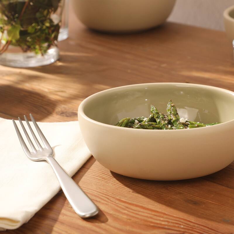 Gibson Elite - Made in Portugal - Port Gaia 4 Piece Cereal Bowl Set, 6.2" Stoneware Reactive Glaze, Dessert & Snack Bowls