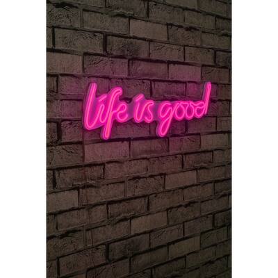 22.4" Novelty Life Is Good Led Neon Sign Wall Décor