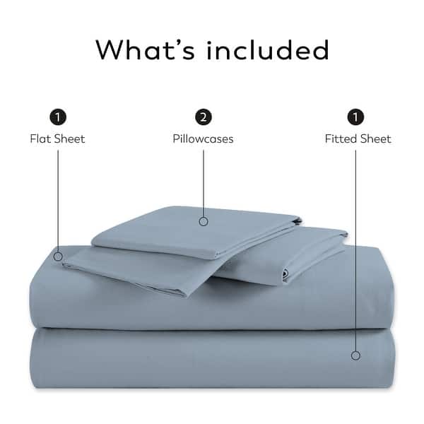 dimension image slide 5 of 8, Color Sense 1200TC Premium Cotton-Blend Wrinkle-Resistant Sheet Set