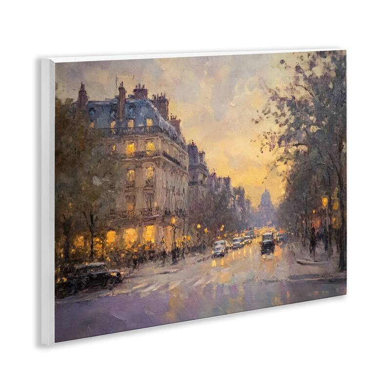 Stupell Vintage City Street View Wall Plaque Art Design By Petal Prints Design