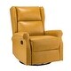 preview thumbnail 84 of 98, Baksoho Faux Leather Manual Swivel Recliner with Metal Base