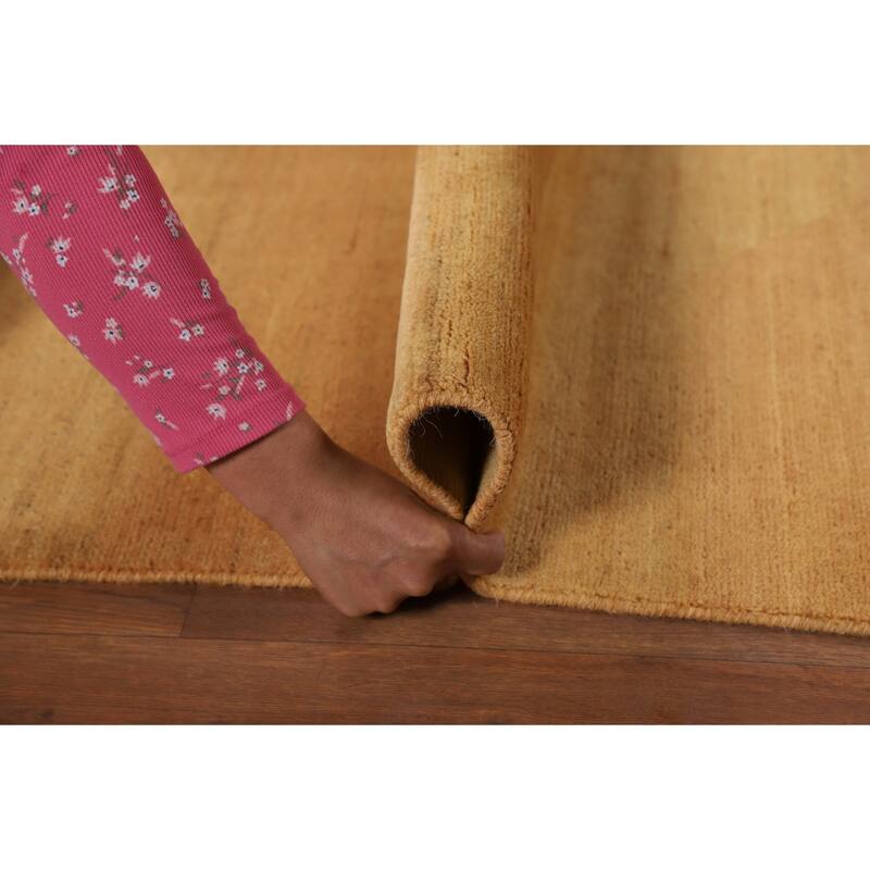 Modern Gabbeh Foyer Rug Handmade Stripe Wool Carpet - 2'7"x 4'1"