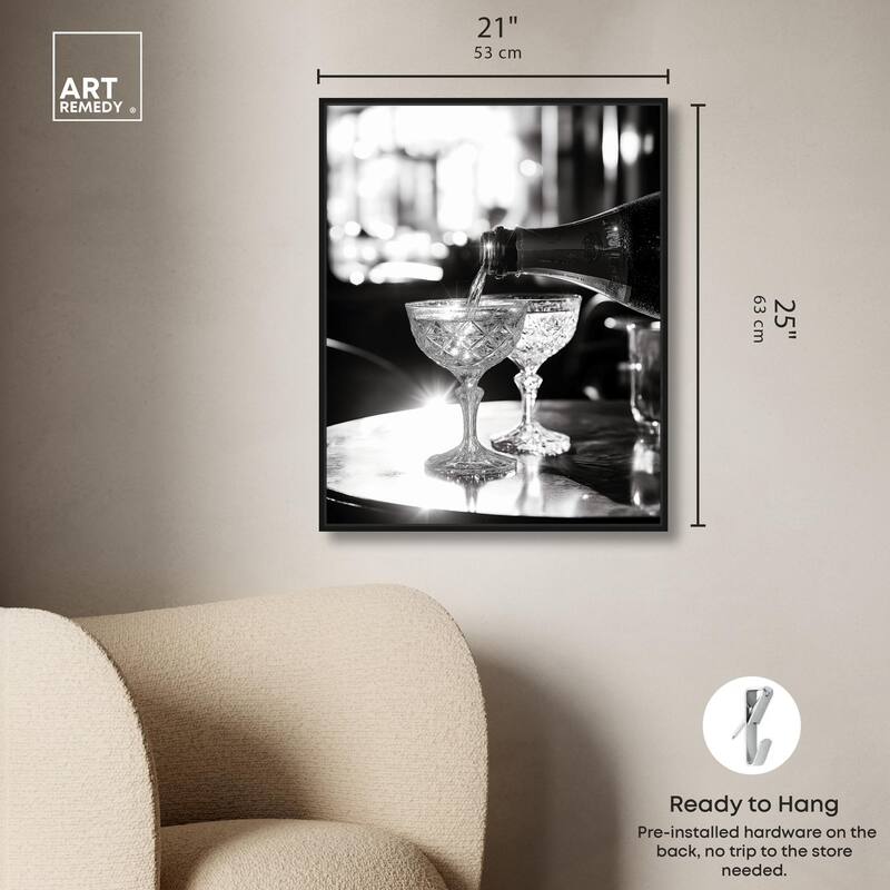 Sparkling in Monochrome I Canvas by Art Remedy