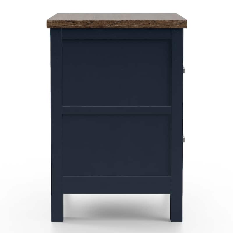 Furniture of America Althea Modern Farmhouse 2-Drawer Solid Wood Nightstand