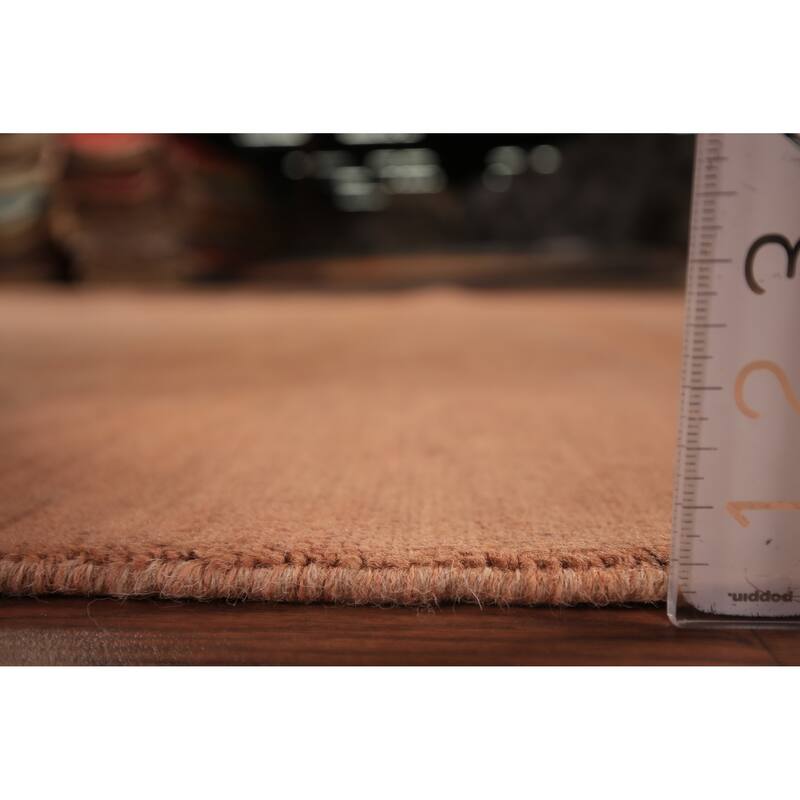 Modern Solid Gabbeh Oriental Area Rug Handmade Wool Carpet - 6'3" x 9'7"
