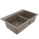 preview thumbnail 77 of 81, Karran Drop-In Quartz 33 in. 1-Hole 60/40 Double Bowl Kitchen Sink Kit