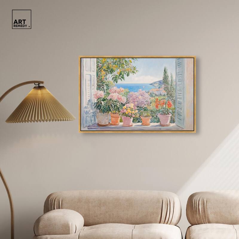 Mediterranean Blooms Canvas by Art Remedy