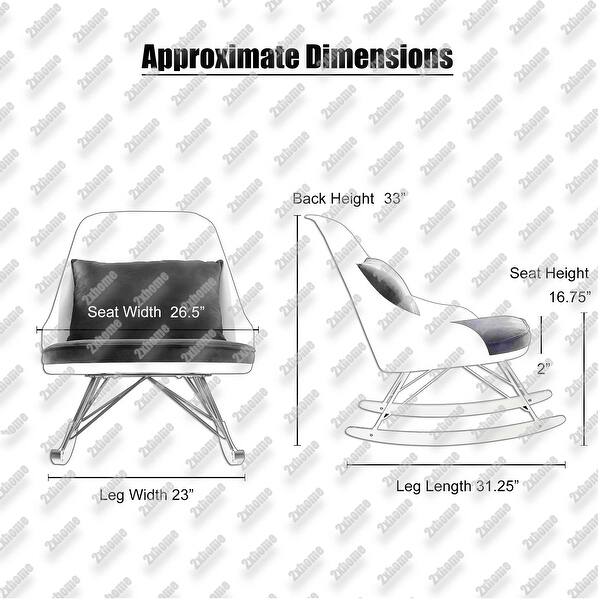 2xhome Large Rocking Chair With Cushion Plastic Arms Lounge Nursery Living Room Rocker Replica Accent Comfortable Office Work Overstock 28614207