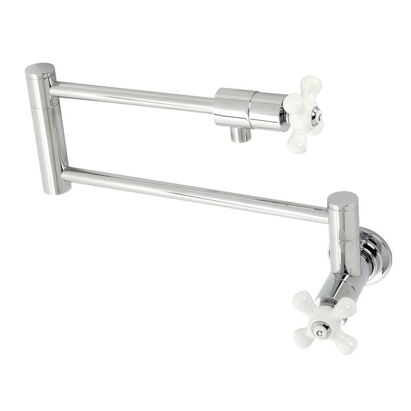 Metropolitan Wall Mounted Pot Filler Faucet - Polished Chrome