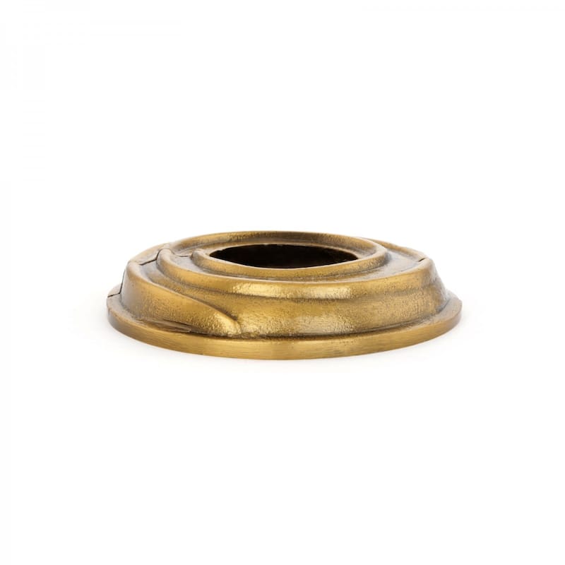 Gold Finish Aluminum Radiator Flange Spiral Style 1" (IPS) 1.38" ID 3.13" OD Plate Pipe Collar Cover Renovators Supply