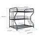 preview thumbnail 10 of 8, Black Full over Twin over Full Size Metal Furniture Triple Bunk Bed with Ladder and Fence for Bedroom