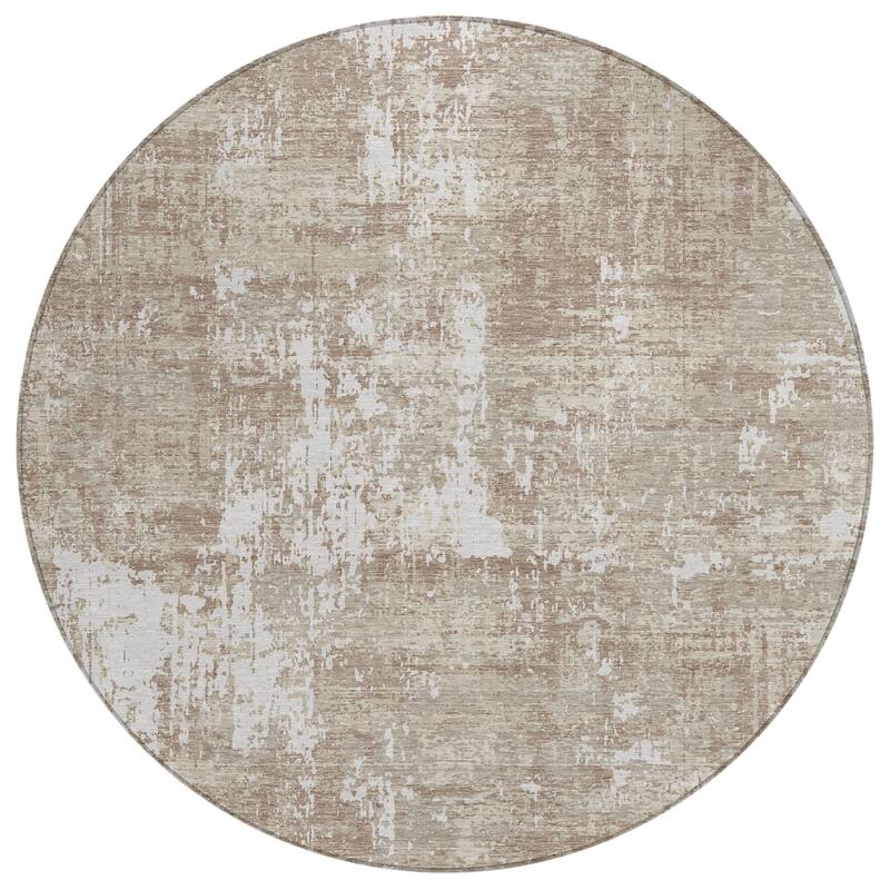 Machine Washable Indoor/ Outdoor Abstract Chantille Rug