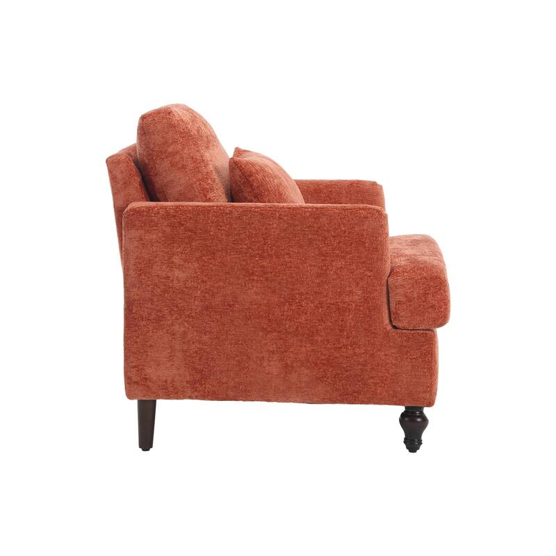 Wood Frame Armchair, Modern Accent Chair Lounge Chair for Living Room