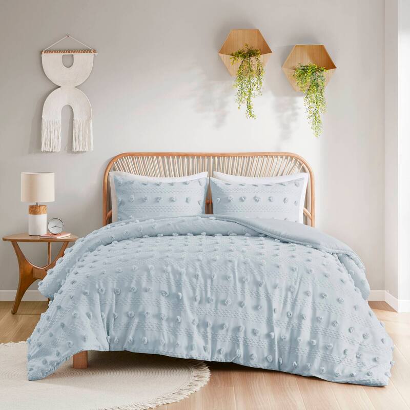 Intelligent Design Lucy Clip Jacquard Duvet Cover Set (Insert Excluded)