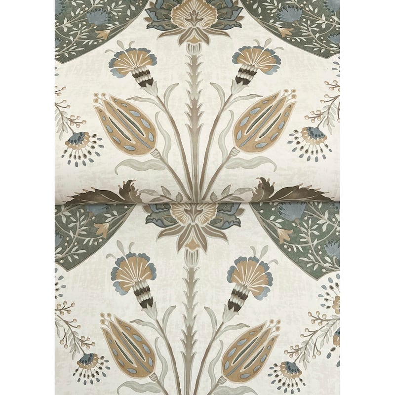 A-Street Prints Auden Green Floral Grandeur Wallpaper