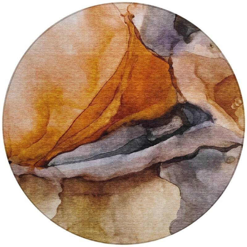 HomeRoots Abstract Transitional Rectangle Outdoor Rug