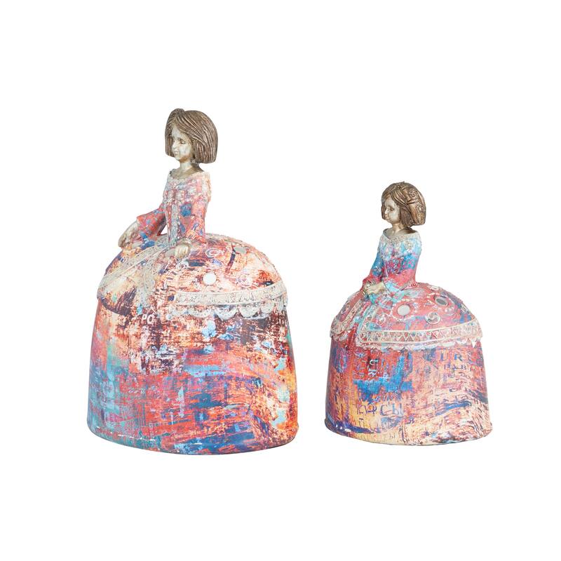 Multi Polystone Tuscan Sculptures (Set of 2)