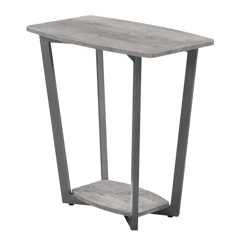 Modern End Table with Powder Coated Metal Frame, Spacious Lower Shelf and Compact Durable Design for Any Room - 14