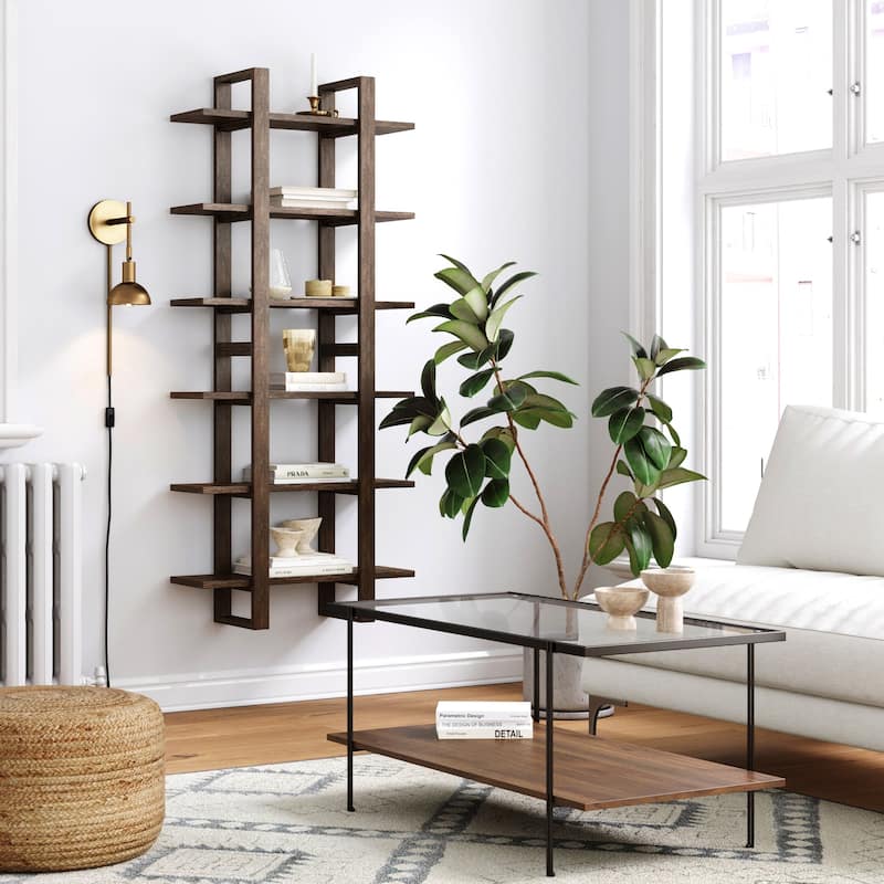 Nathan James Benji Floating Wall Book Shelves, 3Tier Display Shelf