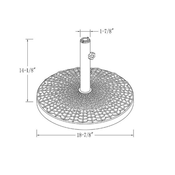 Middlebrook Round Woven Outdoor Umbrella Base Bed Bath & Beyond
