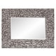 preview thumbnail 6 of 8, Allan Andrews Gray Rectangular Wall Mirror with Wood Block Mosaic Frame - 48"H x 36"W