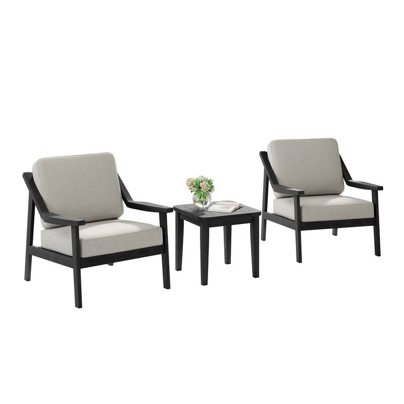 Outdoor Patio Wood Bistro Set/Loveseat Set