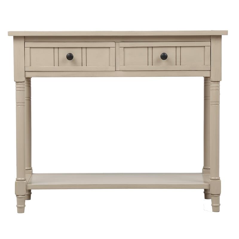 Daisy Series Console Table with 2 Drawers and Bottom Shelf