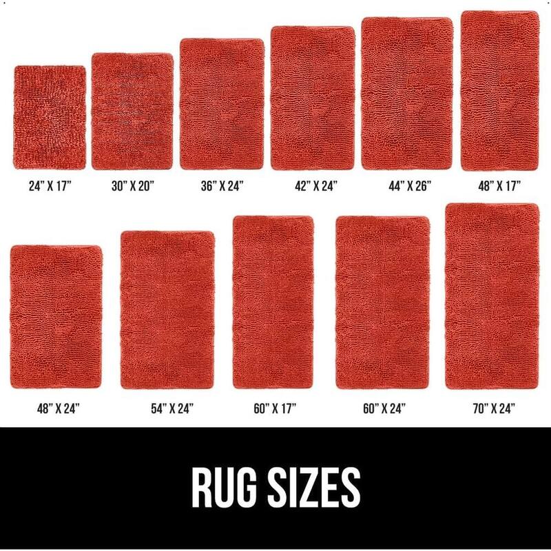 Thick Soft Absorbent Chenille, Rubber Backing