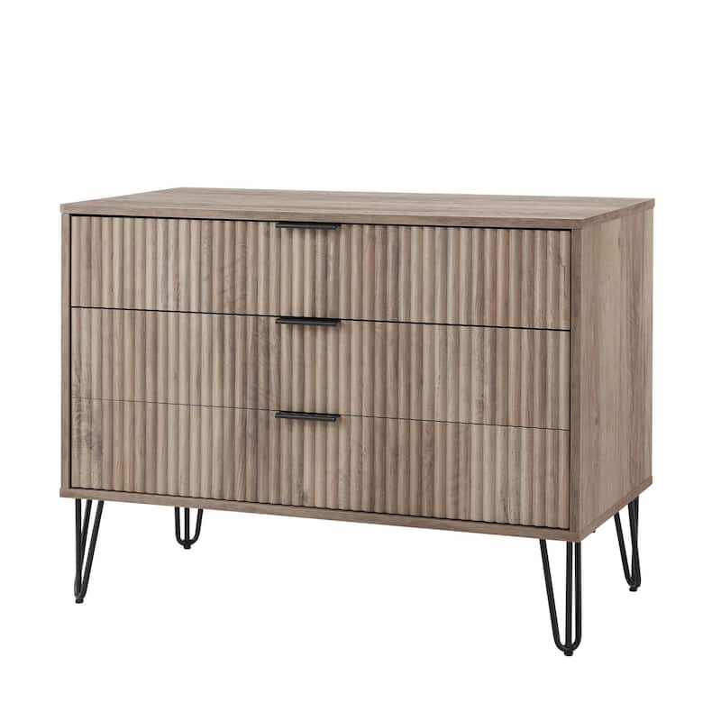 Manhattan Comfort Dumbo Modern 3 Drawer Bedroom Dresser