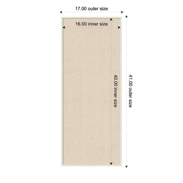 dimension image slide 20 of 91, Amanti Art Framed Fabric Pinboard Natural Linen Printed Bulletin Board