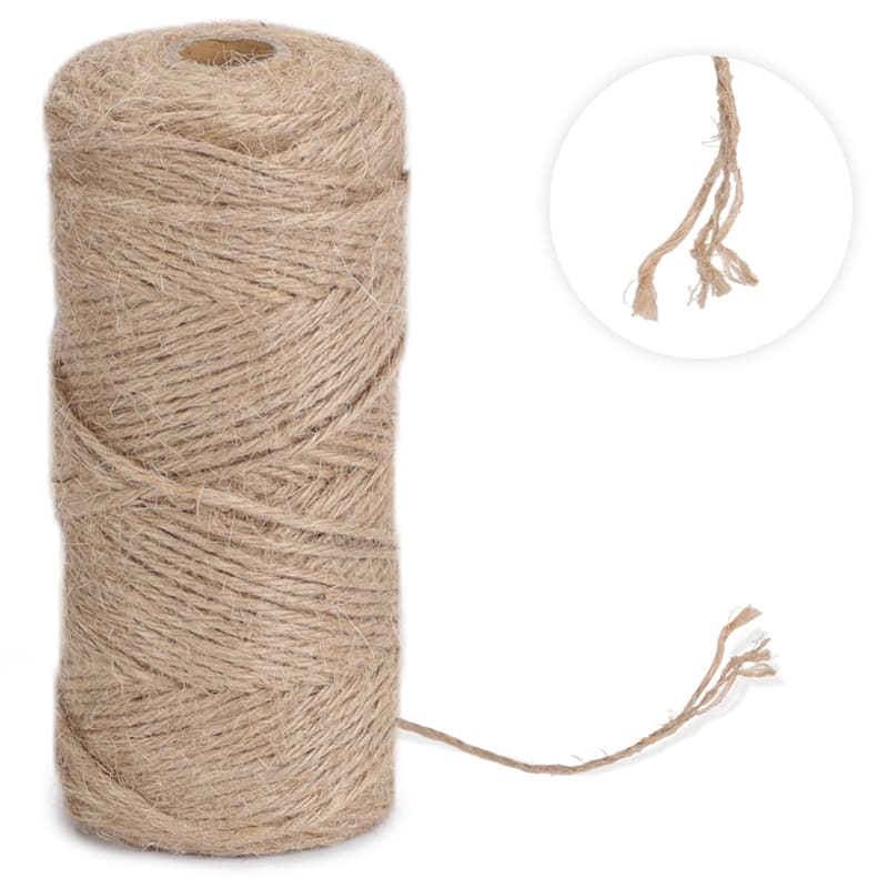 VECELO Brown Garden Twine Strong Hemp Rope for Gardening Plant Tie Floristry Crafts Gift Wrapping Packing Decor