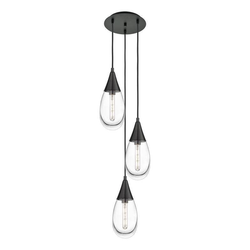 Innovations Lighting Malone - 3 Light 6" Cord Hung Multi Pendant - 10" Canopy