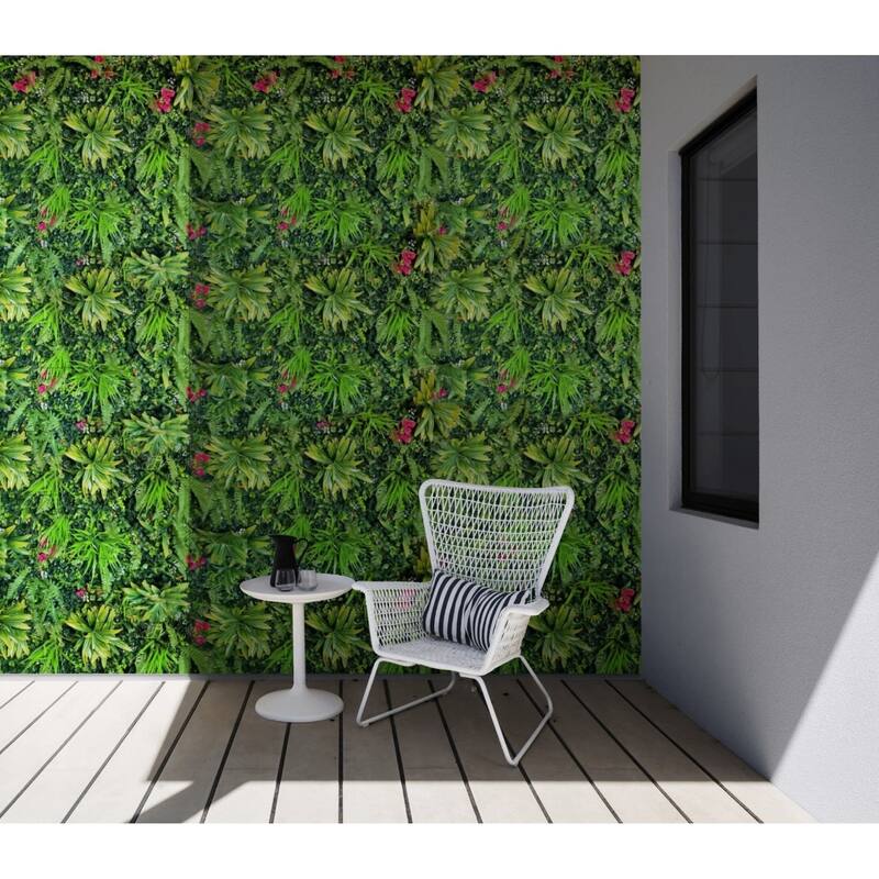 Artificial Green Foliage UV-protected for Outdoor Decor (Set of 4)