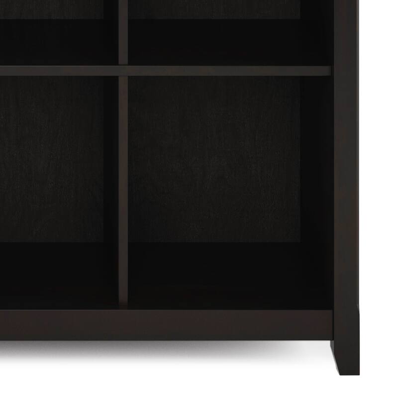 Halifax SOLID WOOD 48x57" Transitional 12 Cube Storage Bookcase in Hickory Brown - 15.75" D x 57" W x 48" H