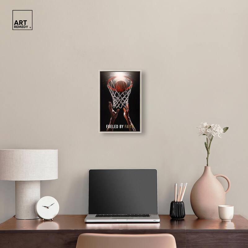Fueled by Faith Basketball Canvas by Art Remedy