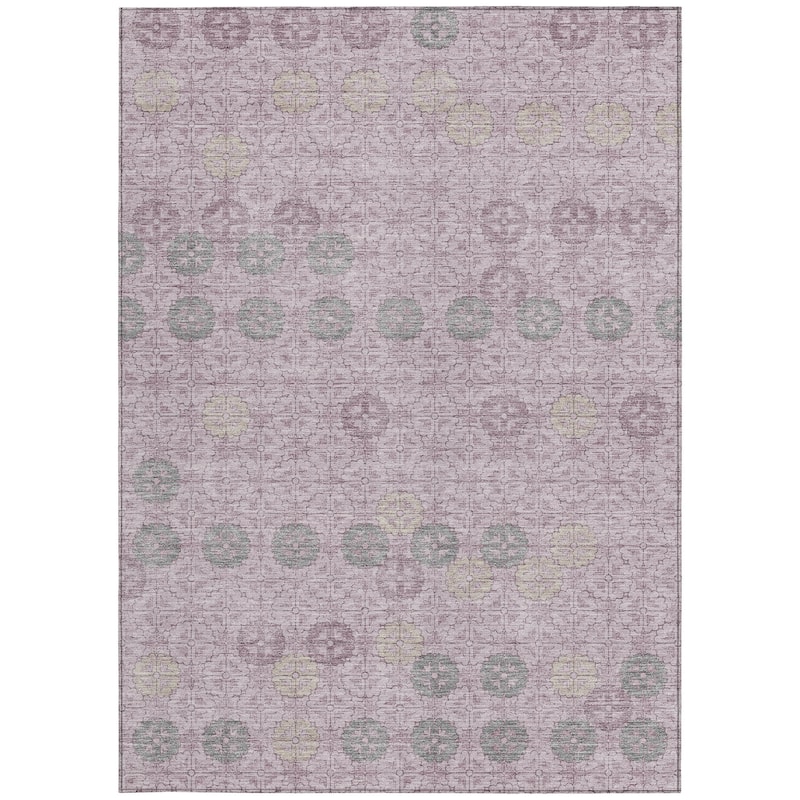 HomeRoots Geometric Transitional Rectangle Outdoor Rug