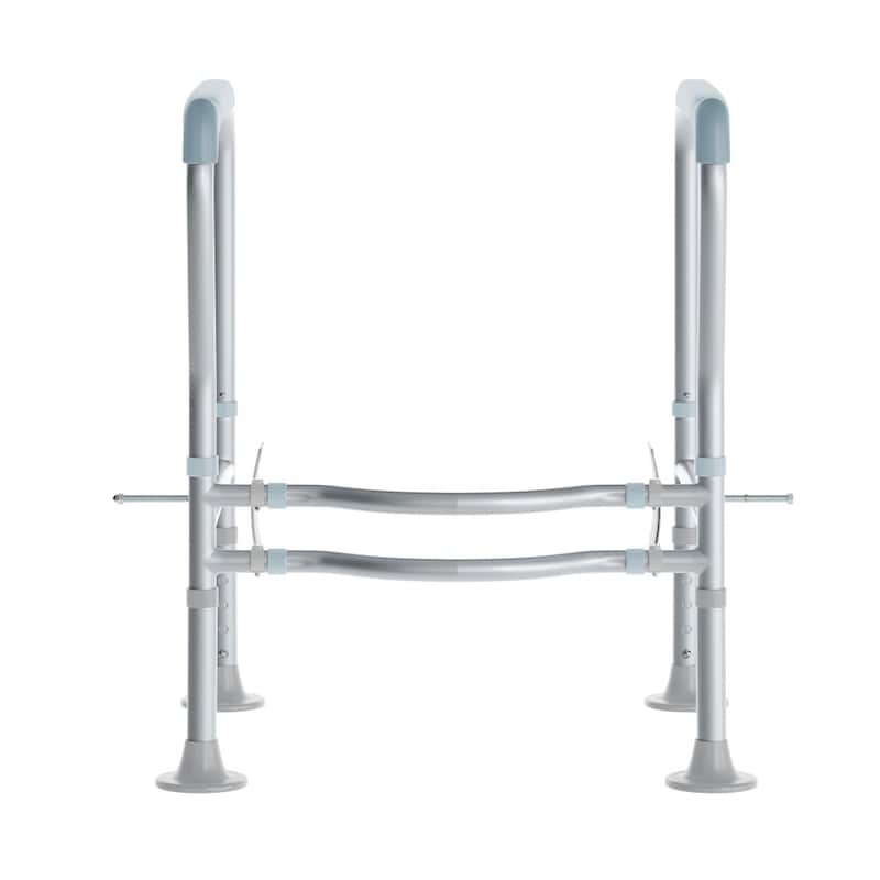 Adjustable Toilet Safety Rail with Padded Handles and Metal Frame - 23.5" - 27.25"W x 21.5"D x 26.25" - 30"H